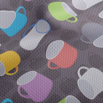 Colorful Cups Athletic Mesh Flat Back