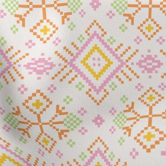 Pink Ethnic Style Stretch Ponte