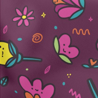 Childlike Shy Flowers Stretch Ponte