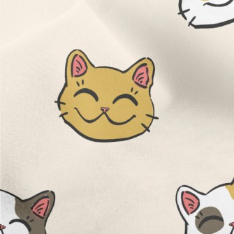 Curved Eyes Cat Micro Fleece