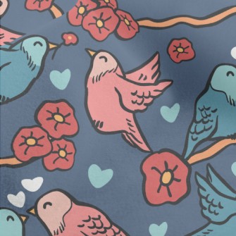 Birds In Love Micro Fleece