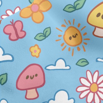 Cute Weather Emoticons Micro Fleece