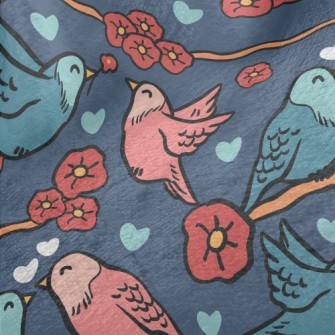 Birds In Love Minky