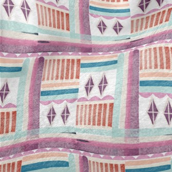 Pink Rhombus Minky