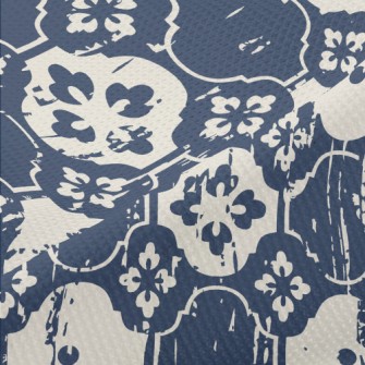 Paint-splashed Floral Satin Piqué