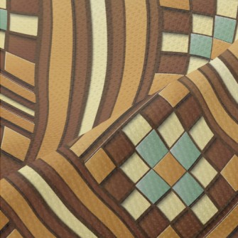 Stacked Cross Lines Piqué