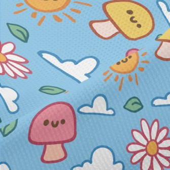 Cute Weather Emoticons Piqué
