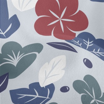 Elegant Japanese Flowers Lightweight Performance Linen