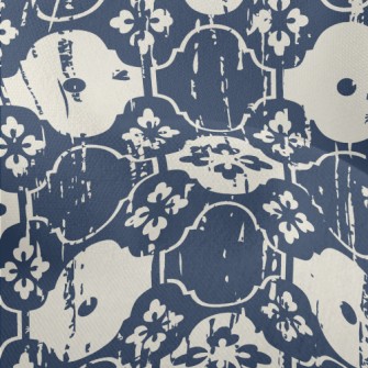 Paint-splashed Floral Satin Lightweight Performance Linen
