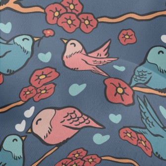 Birds In Love Lightweight Performance Linen