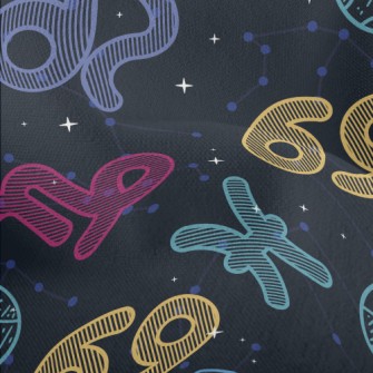 Fluorescent Horoscope Symbol Lightweight Performance Linen