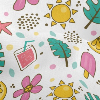 Tropical Refreshing Drinks Lightweight Performance Linen