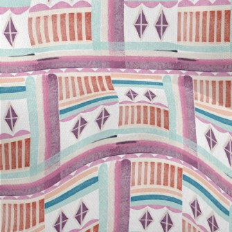 Pink Rhombus Lightweight Performance Linen