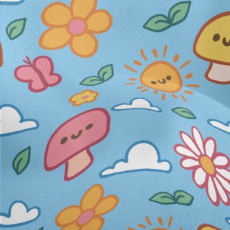 Cute Weather Emoticons Lightweight Performance Linen