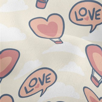 Love Hot Air Balloon Lightweight Performance Linen