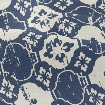 Paint-splashed Floral Satin Modern Jersey