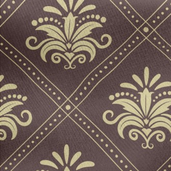 Classical Floral Satin Jersey Backed Fleece