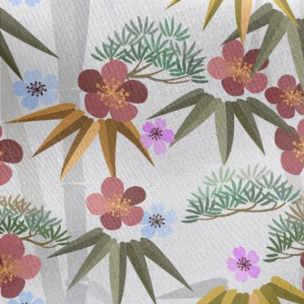 Sakura Japanese Bamboo Jersey Backed Fleece