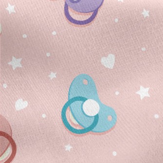 Colorful Baby Pacifier Jersey Backed Fleece