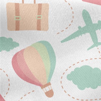 Travel Around The World Jersey Backed Fleece