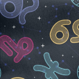 Fluorescent Horoscope Symbol Jersey Backed Fleece