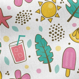 Tropical Refreshing Drinks Jersey Backed Fleece