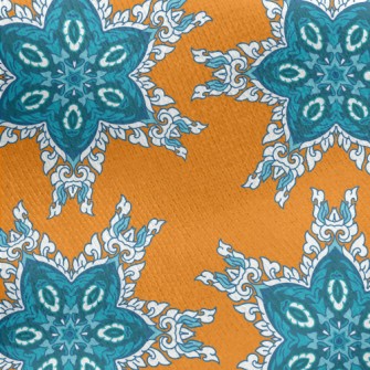 Gorgeously Embellished Damask Jersey Backed Fleece