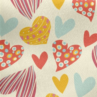 Love Lines Dots Jersey Backed Fleece