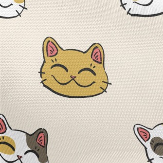 Curved Eyes Cat Pongee