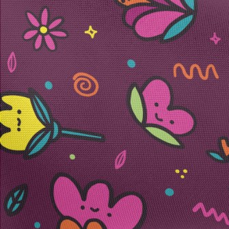 Childlike Shy Flowers Pongee