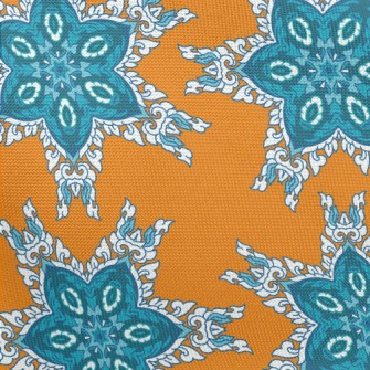 Gorgeously Embellished Damask Pongee