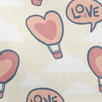 Love Hot Air Balloon Pongee