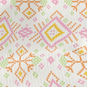 Pink Ethnic Style Stretch Jersey