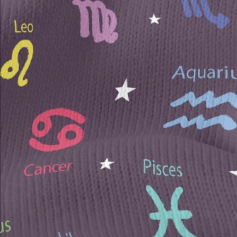 Colorful Horoscope Symbols Stretch Jersey