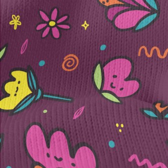 Childlike Shy Flowers Stretch Jersey