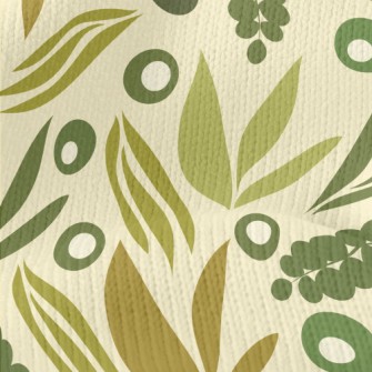 Green Growing Leaves Stretch Jersey
