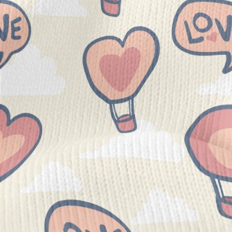 Love Hot Air Balloon Stretch Jersey