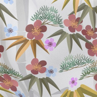 Sakura Japanese Bamboo Lightweight Cotton Poplin