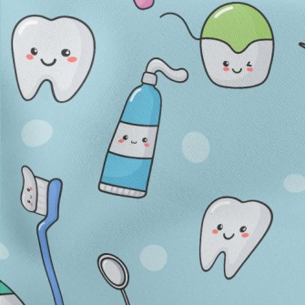 Take Good Care Of Your Teeth Lightweight Cotton Poplin