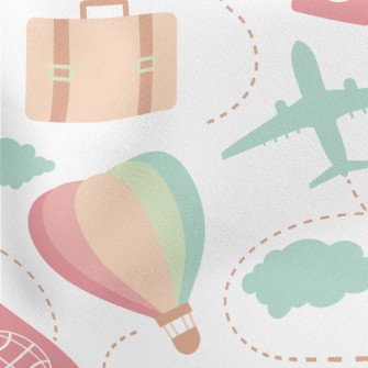 Travel Around The World Lightweight Cotton Poplin