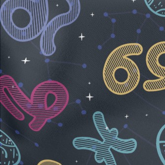 Fluorescent Horoscope Symbol Lightweight Cotton Poplin