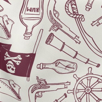 Scary Pirates Lightweight Cotton Poplin