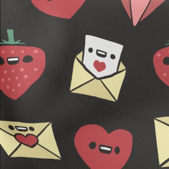 Cute Emoticon Heart Lightweight Cotton Poplin