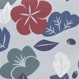 Elegant Japanese Flowers Midweight Cotton Poplin