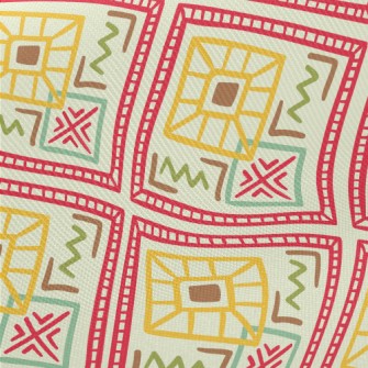 Weird Tile Map Midweight Cotton Poplin