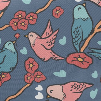 Birds In Love Midweight Cotton Poplin