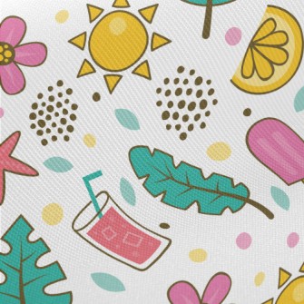 Tropical Refreshing Drinks Midweight Cotton Poplin