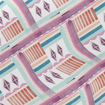 Pink Rhombus Midweight Cotton Poplin