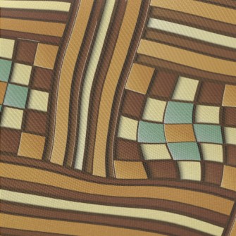 Stacked Cross Lines Midweight Cotton Poplin