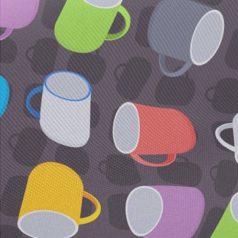 Colorful Cups Midweight Cotton Poplin